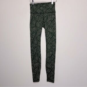 Lululemon Wunder Under High Rise Tight 28" Reptilia Jacquard Rainforest Green
